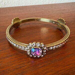 NEW HEIDI DAUS “Fancy" (Aurora Borealis) Swarovski Crystal Bangle Bracelet